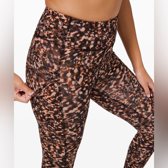 ✨RARE NWT Lululemon Invigorate High Rise Tight 25 inseam Motion Flux Multi Brown - Picture 11 of 11